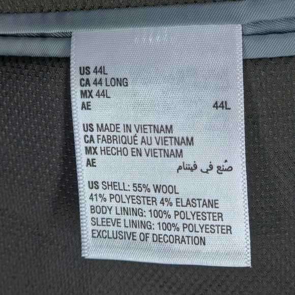 bar III‎ Sport Coat Mens 44L Brown Slim Fit Wool Blend Suit Blazer Jacket NWT - Picture 9 of 10